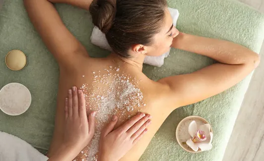 Deluxe Hair Spa, Back Scrub and Body Massage